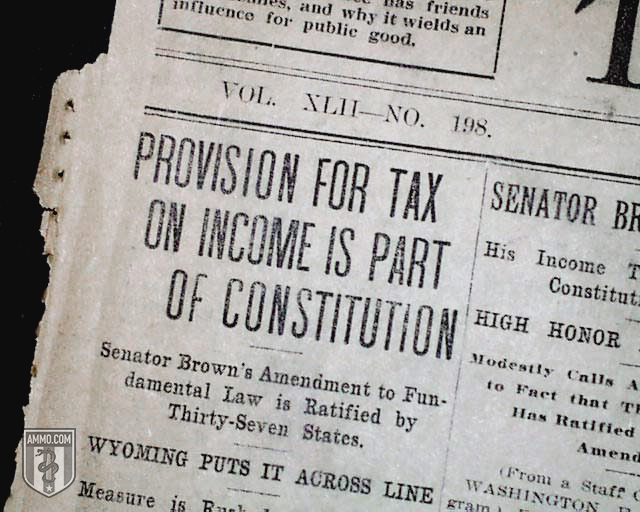 The 16th Amendment: A Historical Guide of the U.S. Federal Income Tax